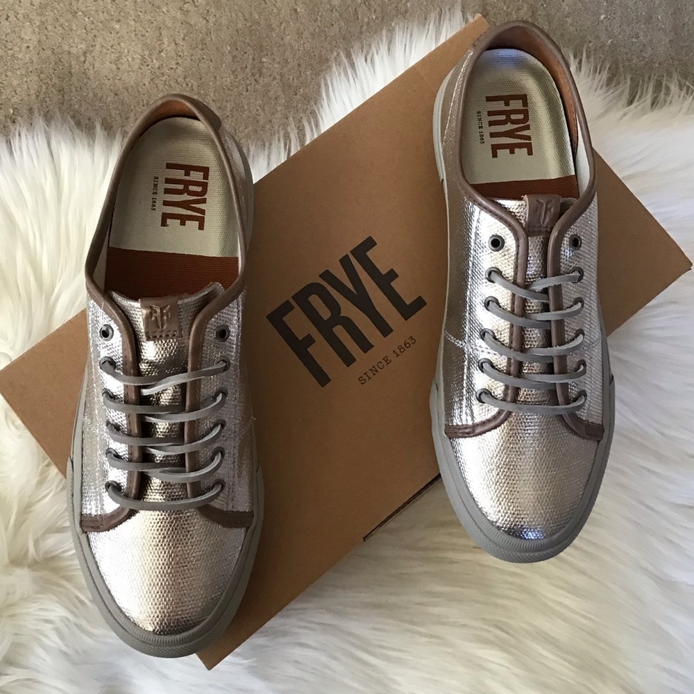 FRYE Metallic Lace Up Sneakers - Picture 7 of 8